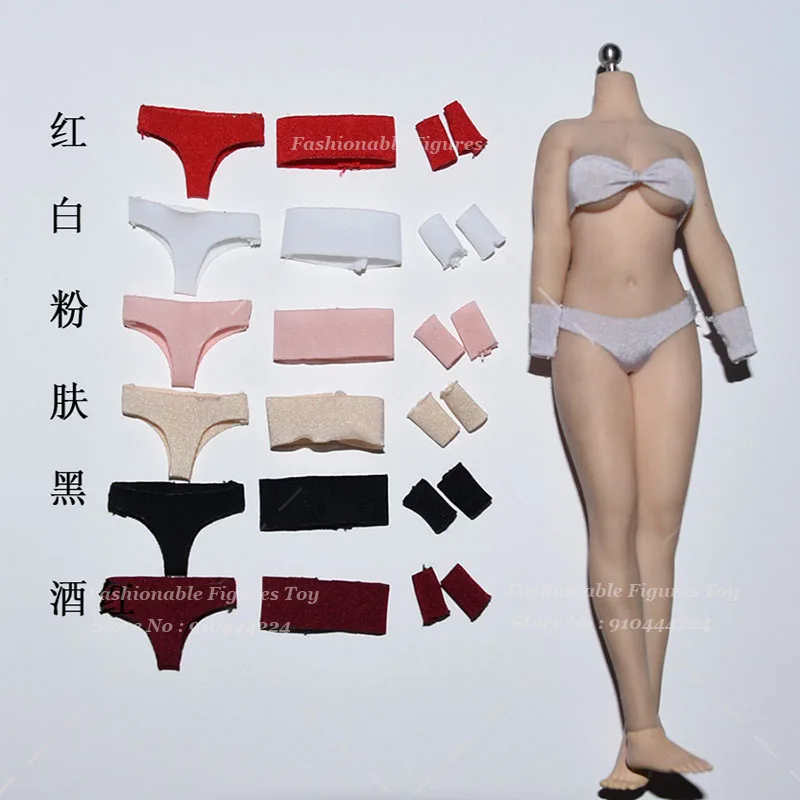 

1/12 Female Soldier Lingerie Cute Mini Stretchy Tube Top Bra Panties Underwear Set Fit 6Inch Action Figure Body Dolls