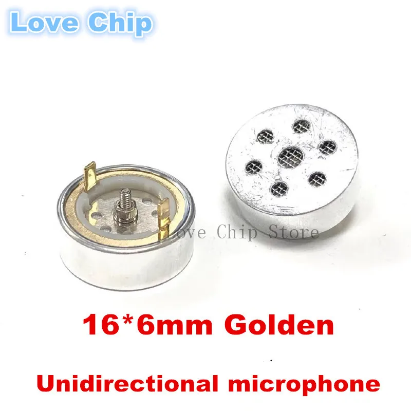 10pcs 1660 16*6mm 16MM Condenser Microphone Capsule Core Replacement Condenser Wireless Wired Microphone