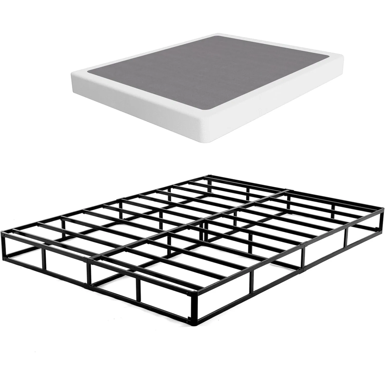 US 7 Inch Box Spring Queen, Low Profile Metal Boxsprings/Mattress Foundation/Bunkie Board - 3000LBS Strong