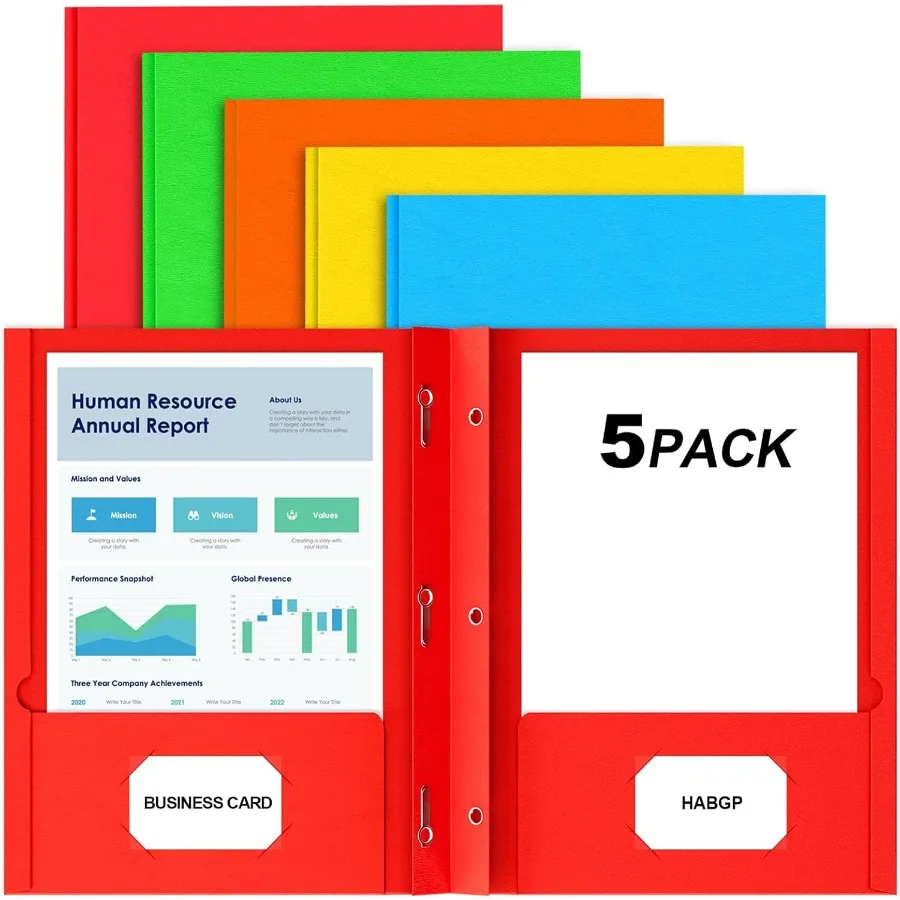 

Папки с двумя горшками с зубцами, 5 папок с кастрюлями и 3 зубцами, подходят для бумаг формата Letter для организации файлов в школе