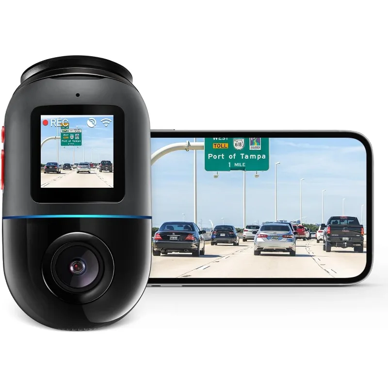 

Dash Cam Omni X200, 360° ° Вращающийся, улучшенное ночное видение, встроенное хранилище eMMC емкостью 128 ГБ, запись по времени