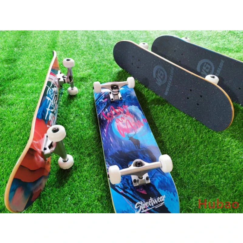 Ws 7.5pro skate crianças adulto iniciante exercício board profissional skate 30 maple maple maple longboard liga suporte esportes ao ar livre