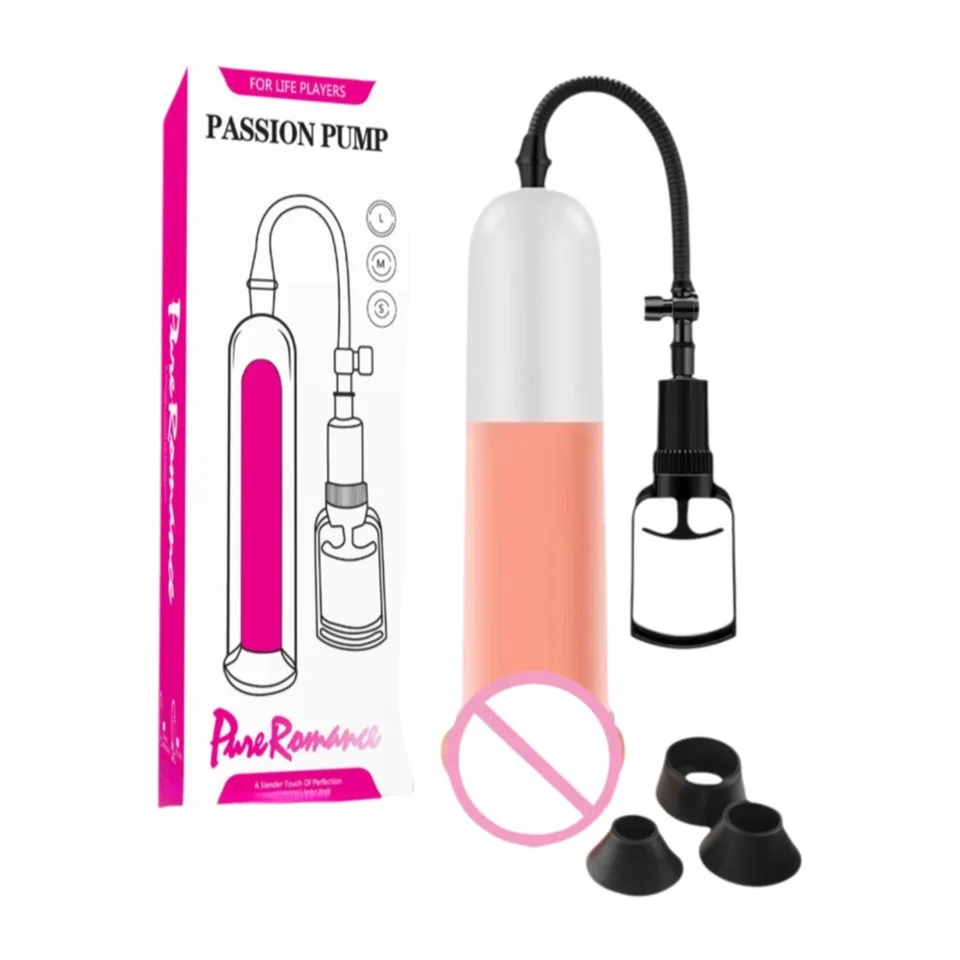 Male Manual Penis Pump Penis Enlarger Negative Pressure Vacuum Pump Big Dick Erection Enhancement Trainer Equipment Adult Sextoy