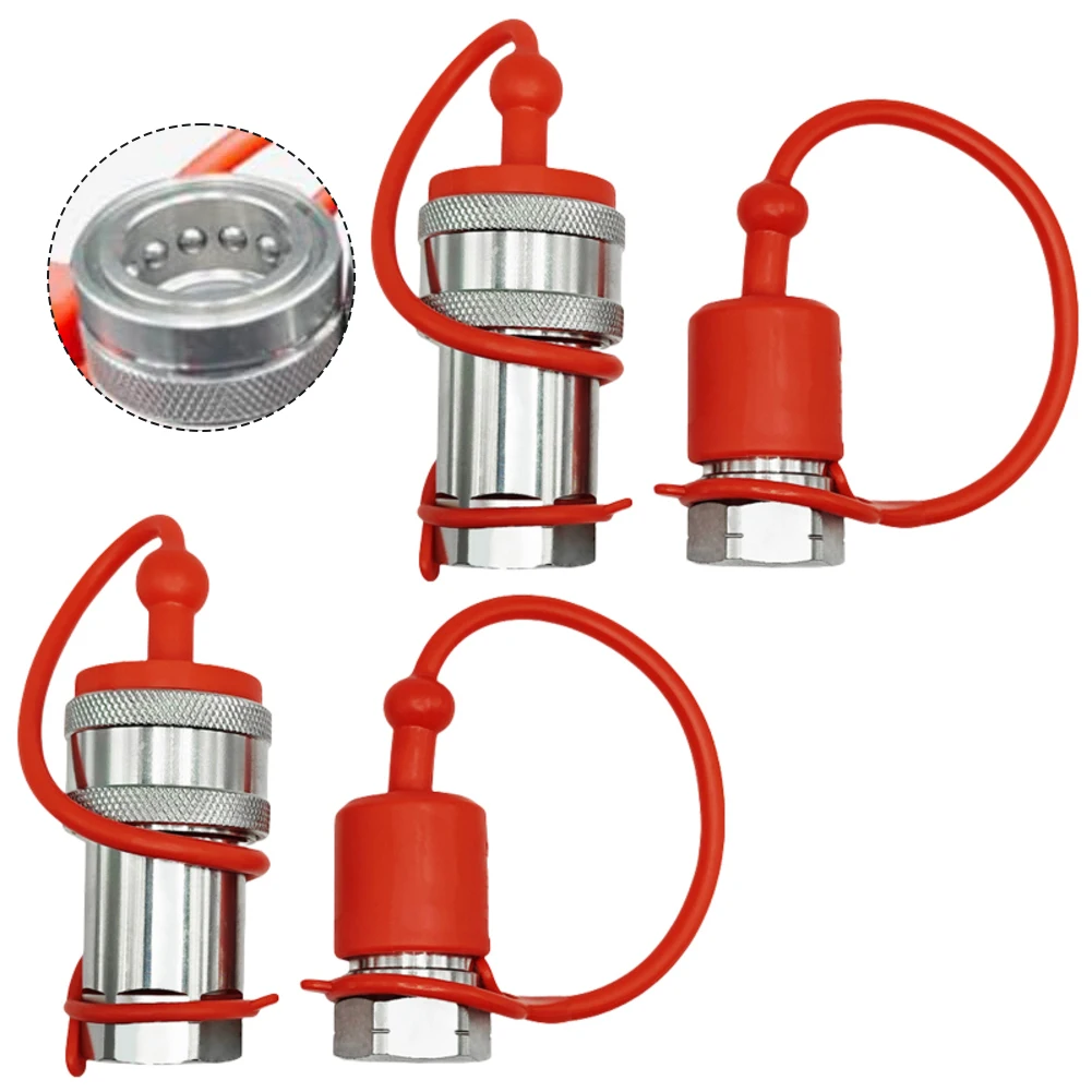 

2 комплекта гидравлических пылезащитных чехлов для быстроразъемных соединений, чехлы для гидравлического быстроразъемного соединителя NPT 1-4 3-8 1-2