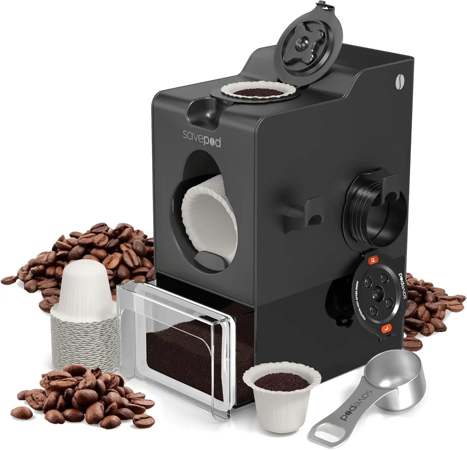 

Coffee Pod Maker with Reusable Coffee Pods, Compatible with Keurig and K-Cup Coffee Machines, Smart, Easy to Use & Conve