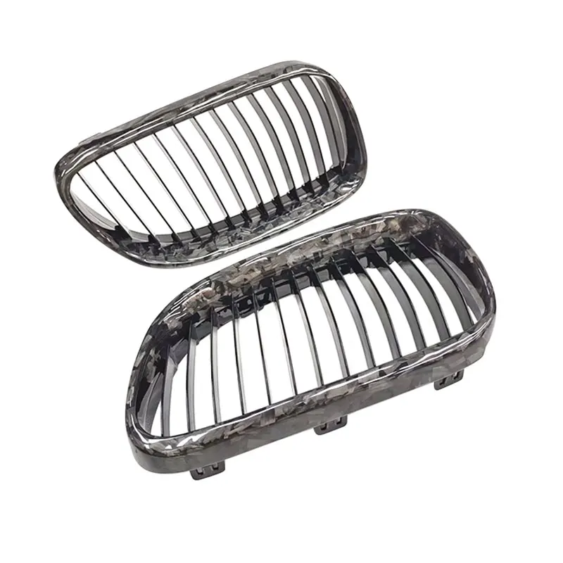 E92 E93 M3 مزورة من ألياف الكربون 1-Line شواء المصد الأمامي شبكة الكلى لسيارات BMW M3 E92 E93 شواية الكربون 2010-2013 #2