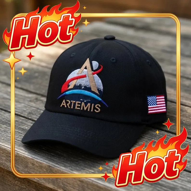 Custom Hat Artemis II Mission Embroidery Cap, This Is The Way Moon Launch Hat, 2026 Space Flight Embroidery, Astronaut Gift Navy