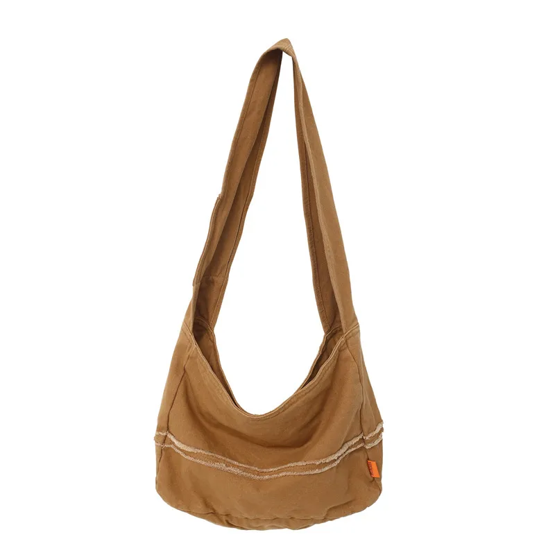 Canvas Eco Bags For Women 2022 Fashion Ladies Messenger Bag Large Capacity Shopper Bag Unisex Student Shoulder Bag Solid Satchel