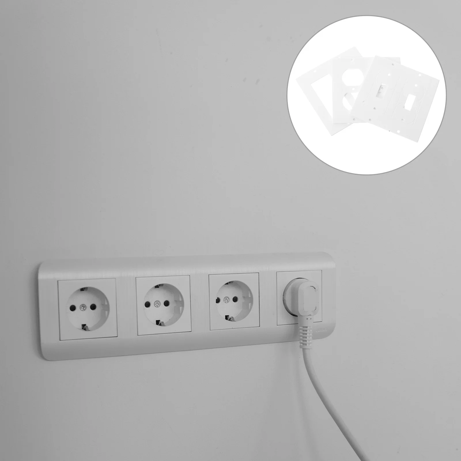 

30Pcs Electrical Outlet Socket Insulation Pads Silicone Wall Plate Insulation Gaskets Switch Plate Sealers Covers