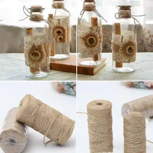 Corda de juta vintage natural para costura DIY, barbante de serapilheira, artesanato de fita, cânhamo, decoração de casamento, 30 m, 50 m, 300m 10 principais vendas absorvente cânhamo - №2