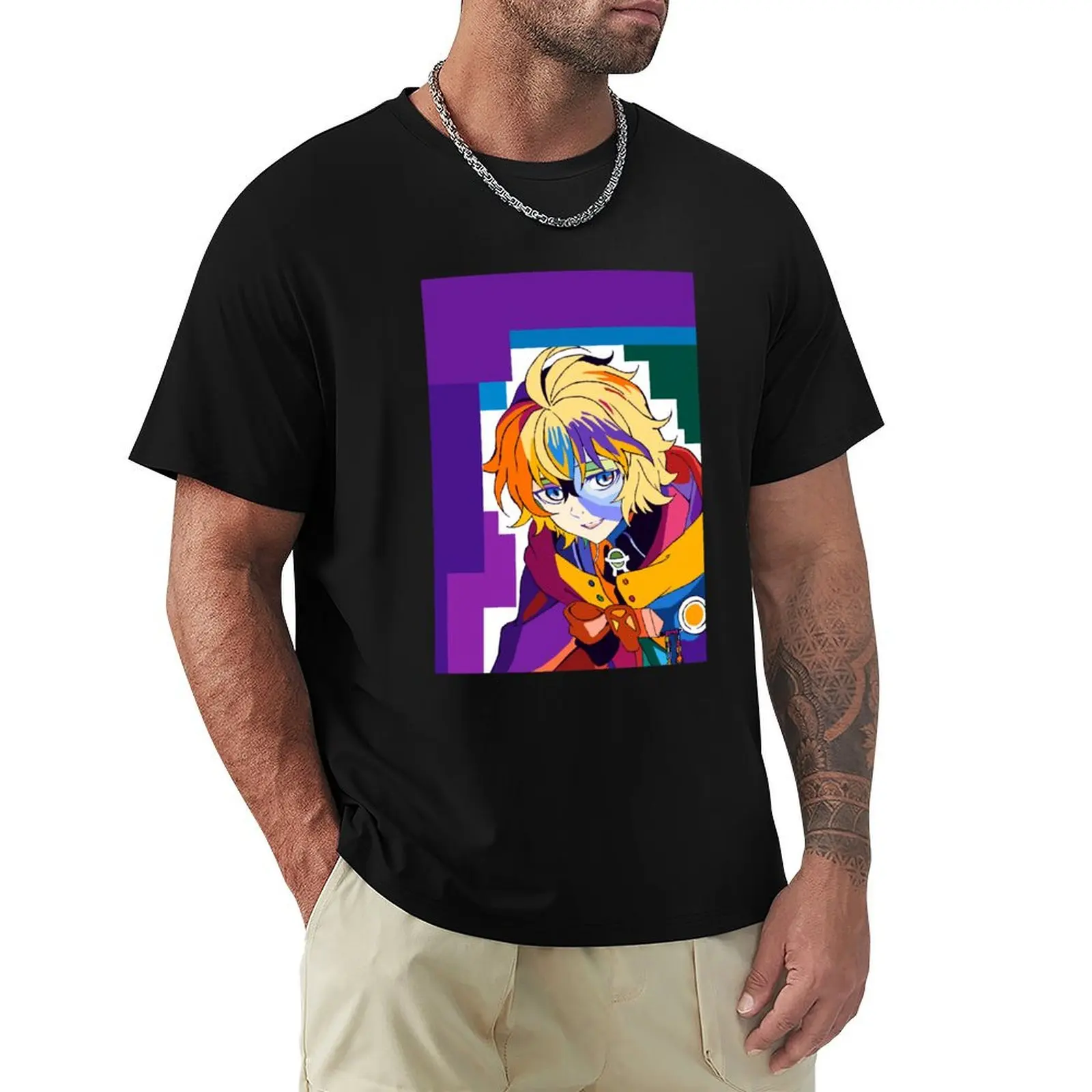 

Mikaela Hyakuya Wpap pop Art T-Shirt No Iron Casual Short Sleeve Top