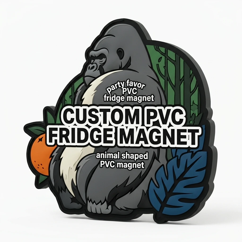 Promotional Custom Cute 3D PVC Fridge Magnet Eco‑Friendly Durable Refrigerator Magnet Home Decor Travel Keepsake