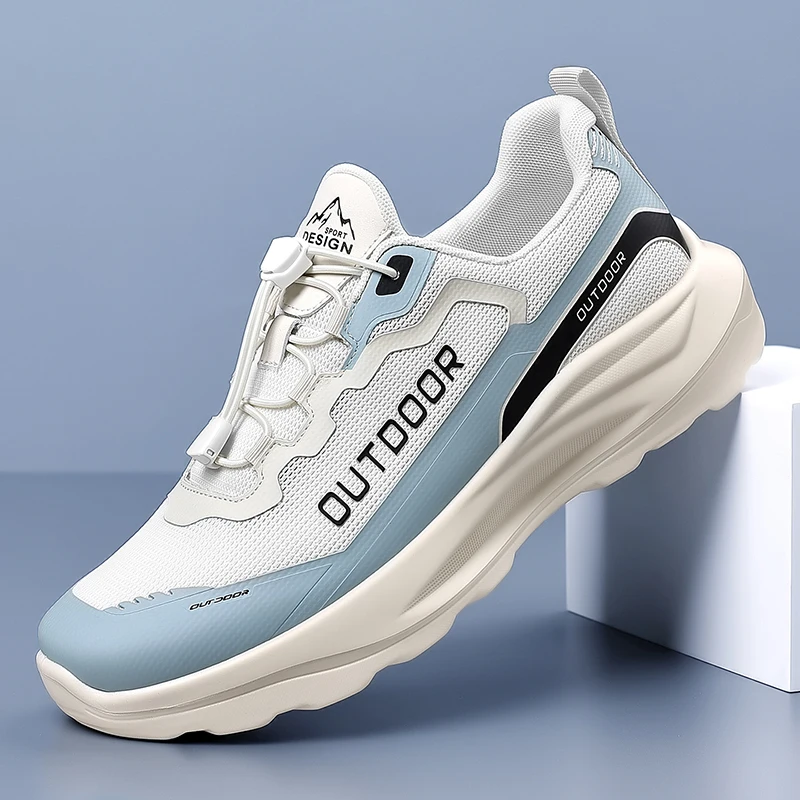 

Mesh Men's Shoes 2026 New Spring Trendy Fly-Knit Breathable Black Running Sneakers Casual Versatile Dad Shoes