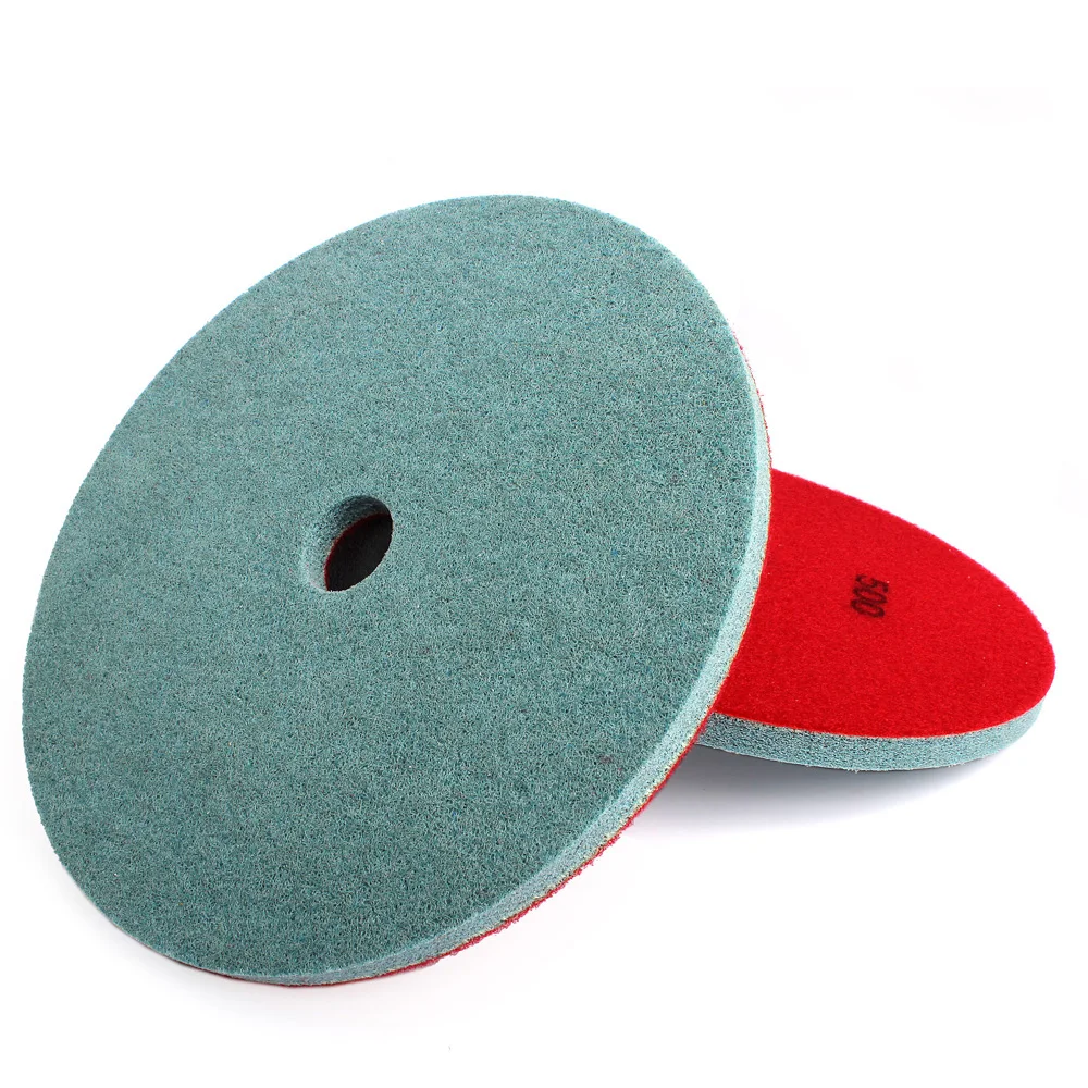 10inch Diamond Sponge Polishing Pads 100pieces Nylon Fiber Buffing Sanding Wheel Abrasive Cleaning For Artificial Stone Marble