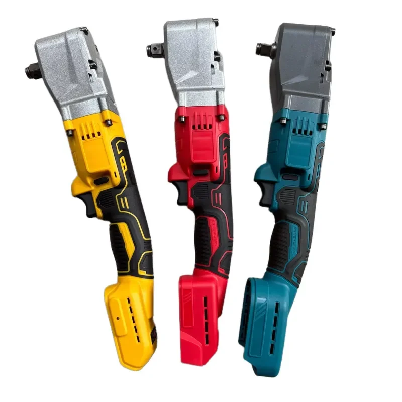 1/2" Portable Cordless Electric Ratchet Wrench Brushless Right Angle Battery Power Gear Wrench High Torque Ratchet Handle