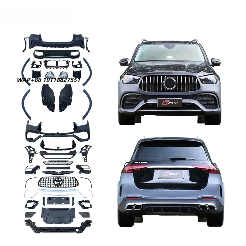 New CLY High Quality 2024 Benz GLE W167 Upgrade GLE63 A-MG Bodykit Primer Front/Rear Bumper Grille Diffuser Exhaust Tips Wheel