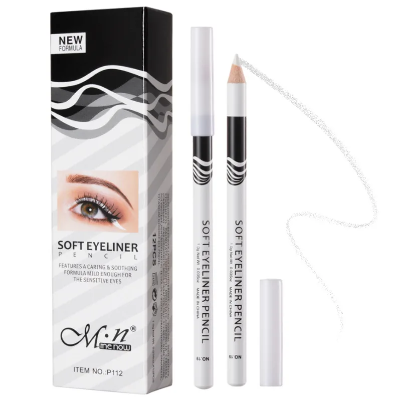 Menow Makeup Pen Crouching Silkworm Pen Eyeliner Pen White Eyeliner Gel Pen Easy to Apply Color Without Making Up AVersatile