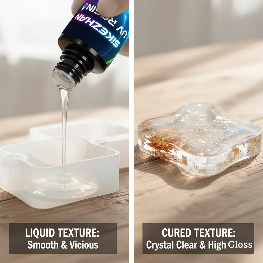 Upgraded UV Resin Crystal Clear - Anti-Yellowing Fast Curing Hard Epoxy Glue for DIY Jewelry, Molds, Crafts, Solar Cure (105g)
