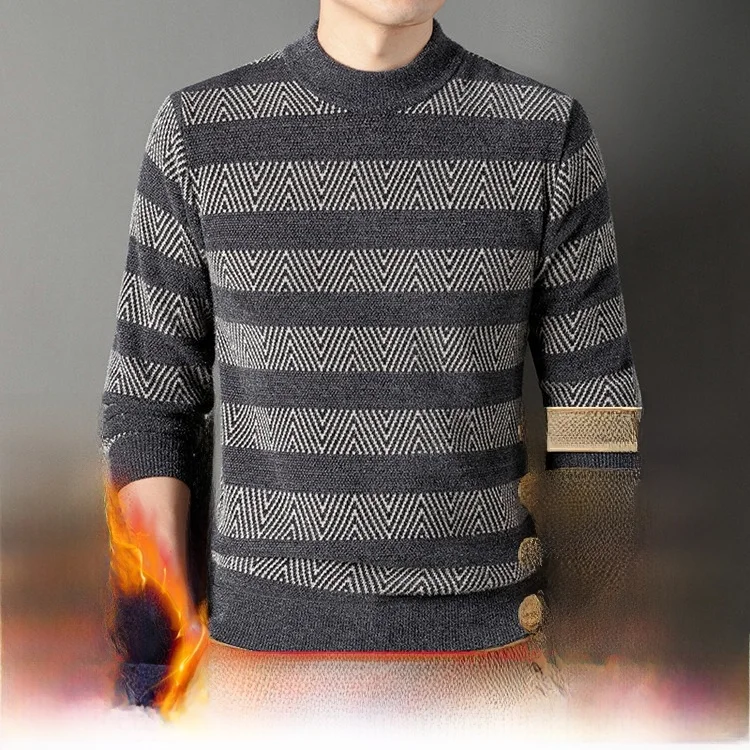 

Slim Fit Winter Casual Sle Knitted Sweater for Middle-Aged And ly with Print Busin Casual All-Season Outdoor Activi...