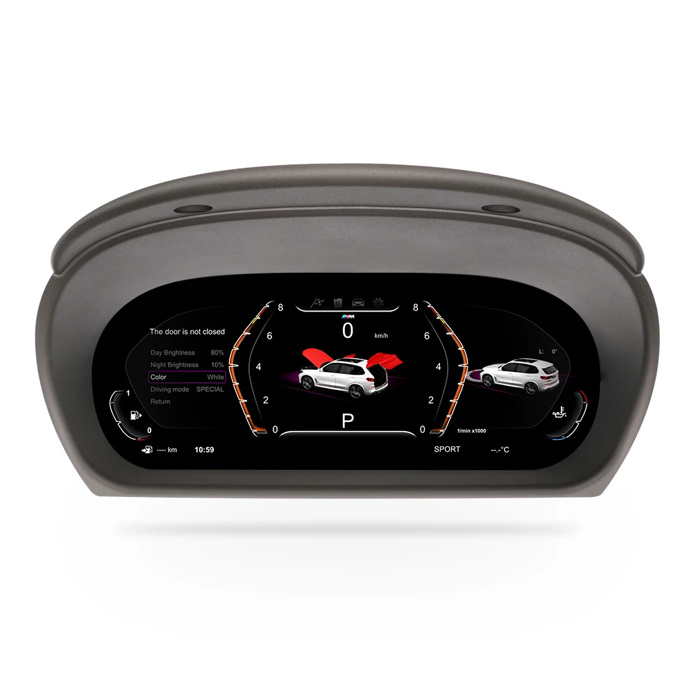 مجموعة أدوات لوحة قيادة السيارة IPS مقاس 12.3 بوصة لـ E90 مجموعة رقمية جديدة لسلسلة 3 2006-2011 #3