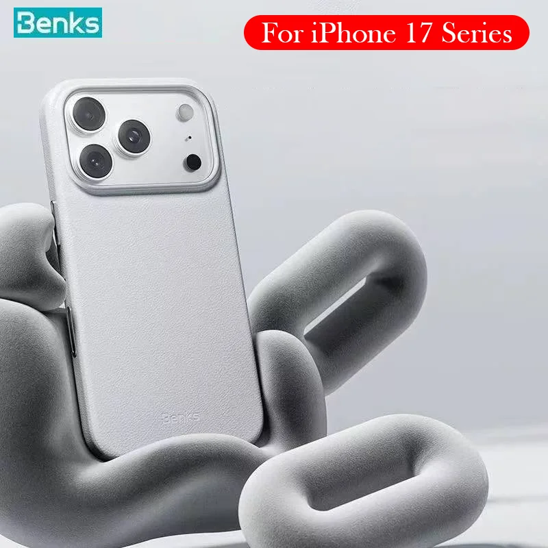 Чехол Benks для iPhone 17 Pro Max, кожаный чехол на заднюю панель для iPhone 17 Pro
