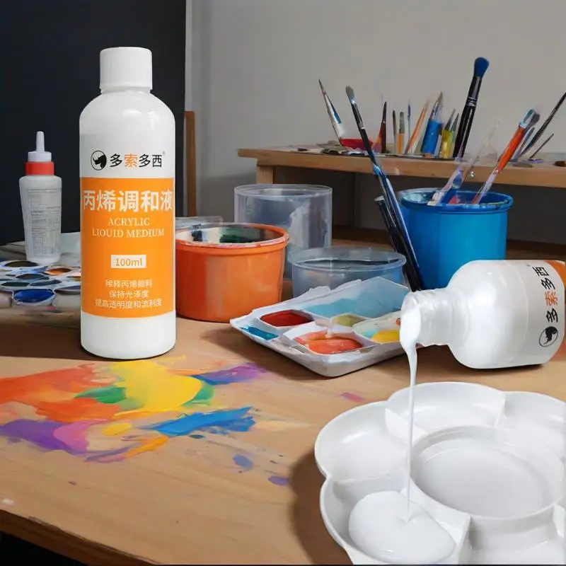 

100ml Acrylic Blending Liquid Increases Fluidity and Improves Transparency Adjust Pigment Performance Extend Drying Speed