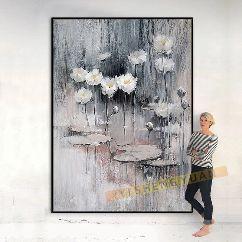 

Modern Artwork Home Decoration Abstract Flower Oil Painting Real Hand-painted Canvas Wall Room Decor Contracted Picture Unframed