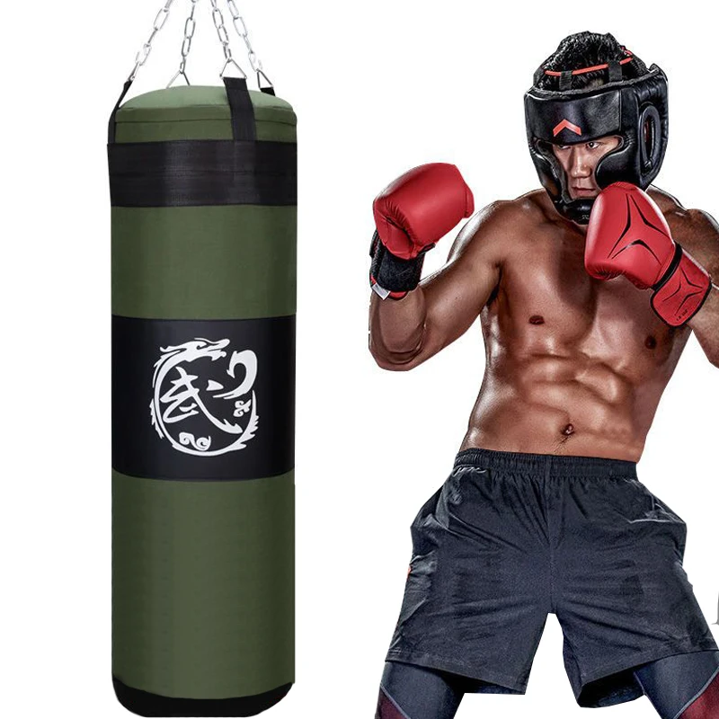 Boxing Target Thai Boxing Fitness Bag Hanging Training Sandbag Thickened Canvas Fitness Bag Taekwondo Practice