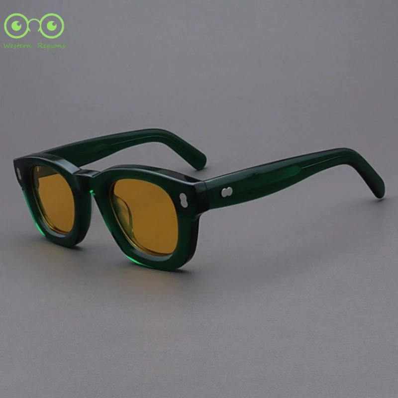 

Brand high-quality sunglasses UV400 thick green frame men and women glasses oval polarized night vision driving sunglasses men
