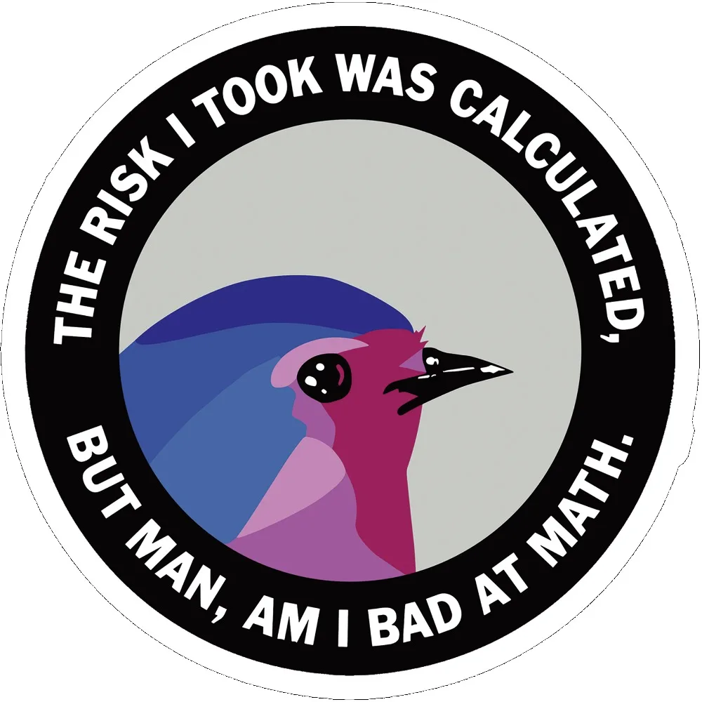 Bird Bad At Math Waterproof Motorcycle Stickers Waterproof DIY Motorbike Side Panels Fuel Tank Fairing Vinyl Decals Decoration image 5