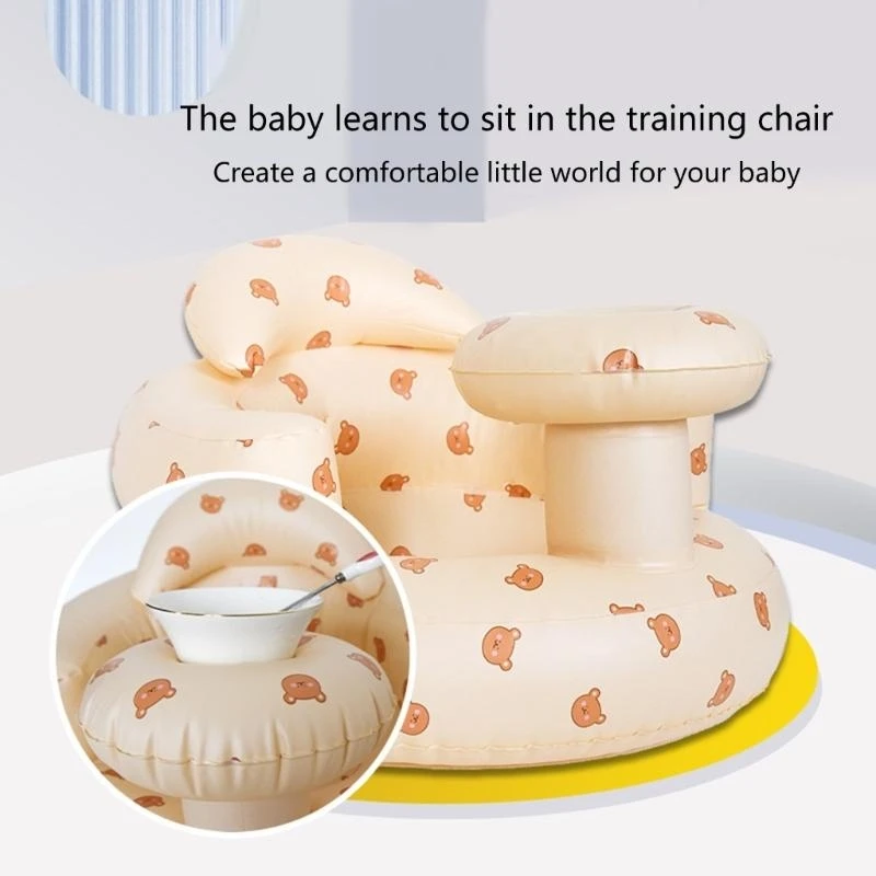 J15U Inflatable Baby Chair Swimming Chair for Children Travel Friendly Bath Tub PVC Stool Infants Foldable Small Sofa