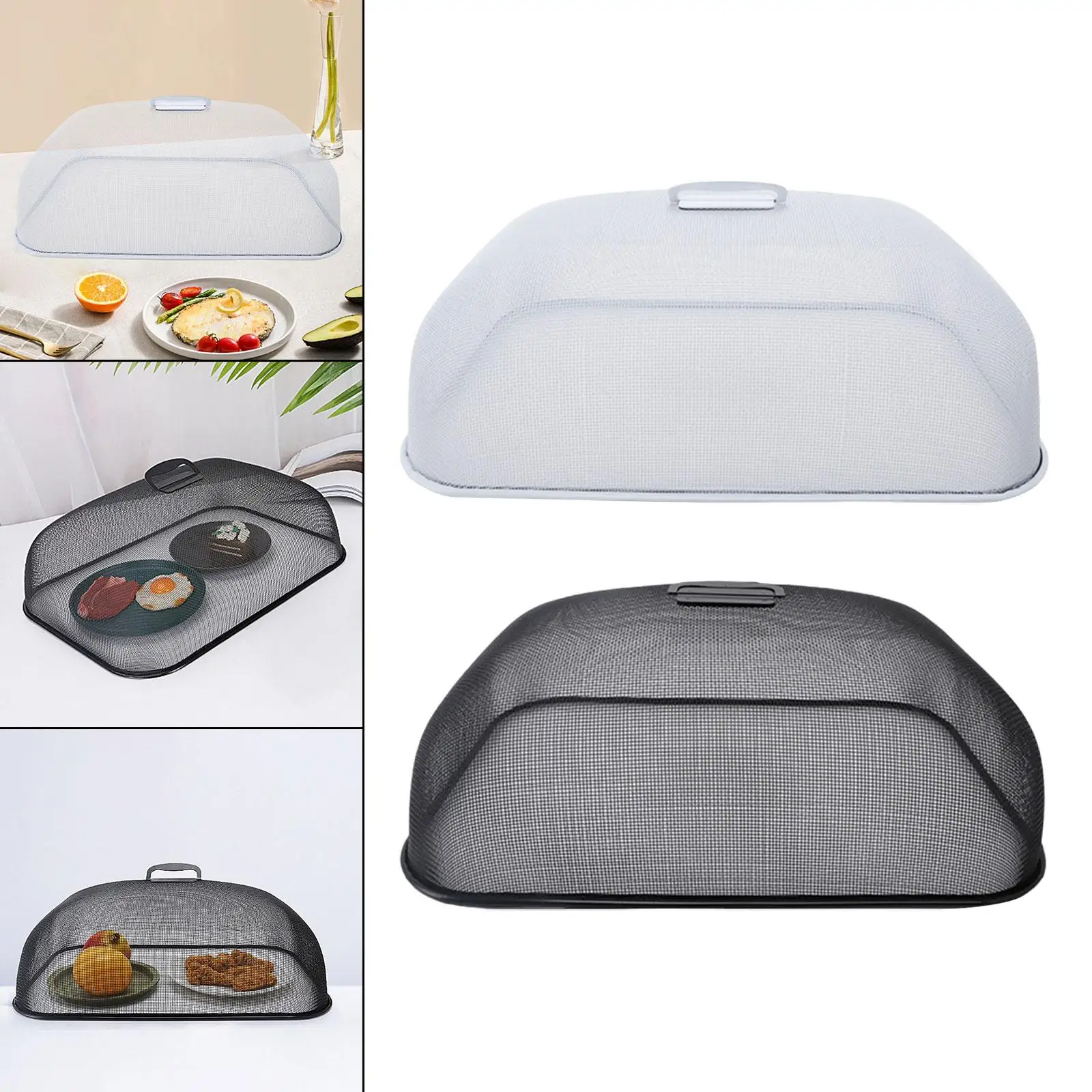 Sturdy Compact Food Cover Breathable Tent Net Multipurpose Plate Serving Screen for Indoor Outdoor Gathering Events