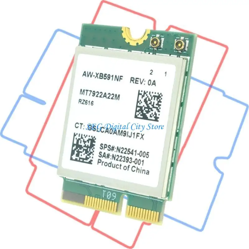 

U75B AW XB591NF MT7922 WiFi 6E Совместимая сетевая карта 2400 Мбит / с тройной полосы
