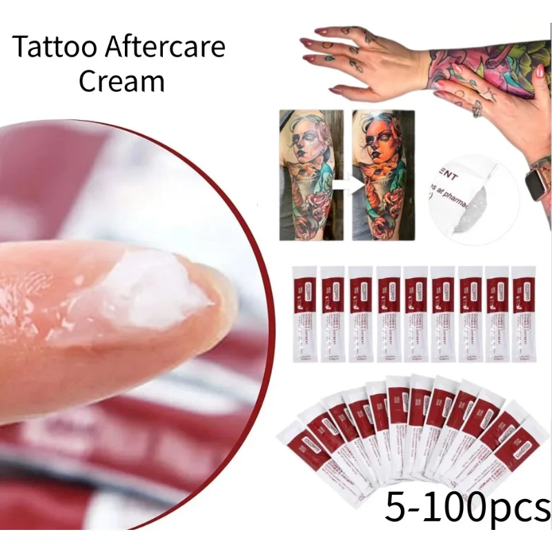 5/10/30/50/100pcs Tattoo Aftercare Cream Care Lotion Vitamin Ointment Anti Scar Healing Repair Gel Cream Makeup Tattoo Supplies