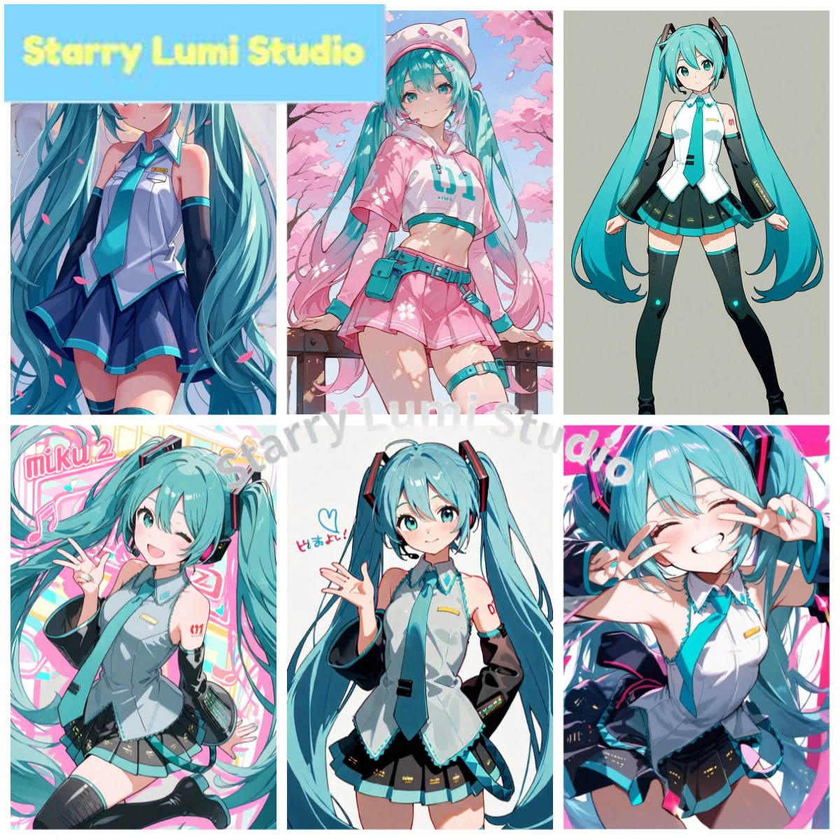 Pintura de Diamantes 5D de Hatsune Miku, Arte Mosaico DIY de Vocaloid para Decoración del Hogar, Regalo