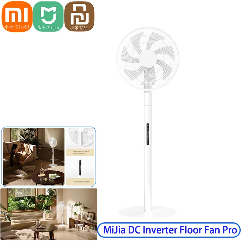 Xiaomi Mijia Smart DC Inverter Floor Fan Pro 7-лопастной пульт дистанционного управления Беспроводной стоячий вентилятор Циркулятор воздуха Низкий уровень шума с Mi Home