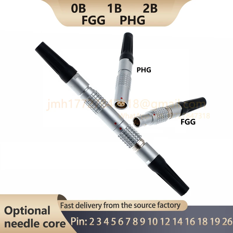 1pcs 0B.2B.FGG aviation plug PHG docking socket. 2.3.4.5.6.7.8.9.10.12.14.16.19.26.32Pin. Cable extension and conversion for dat