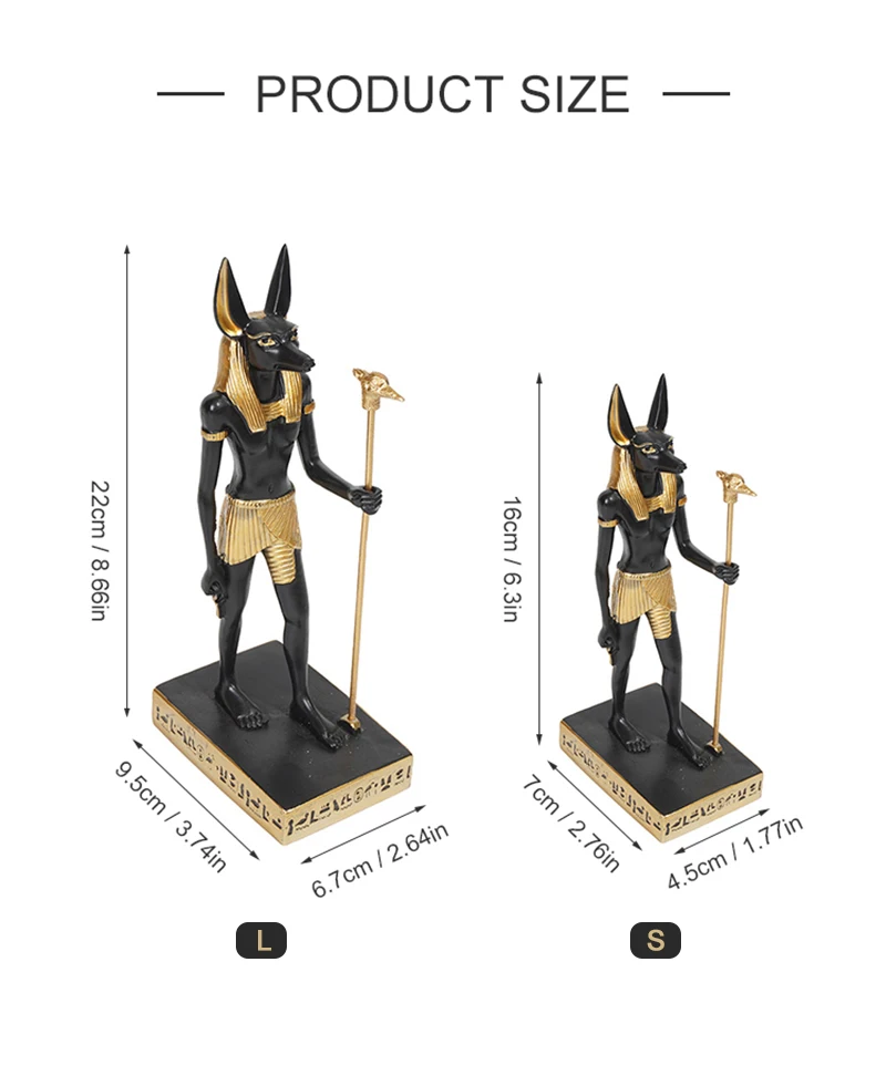 Anubis Harz Kunst und Handwerk Schakal Ornament Hund Pharao Pyramide Skulptur Ägypten Reise Souvenir Home Dekoration Geschenk – Detail 1