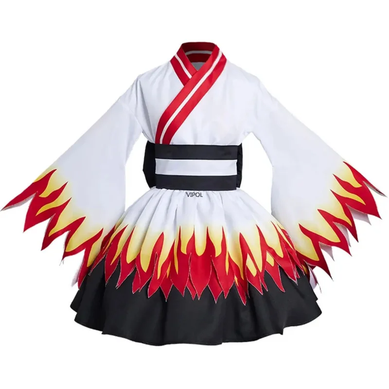 Anime Demon Slayer Kimono vestidos de sirvienta Kamado Nezuko disfraz de Cosplay kimonos japoneses mujeres vestido de Lolita regalo de fiesta de Halloween