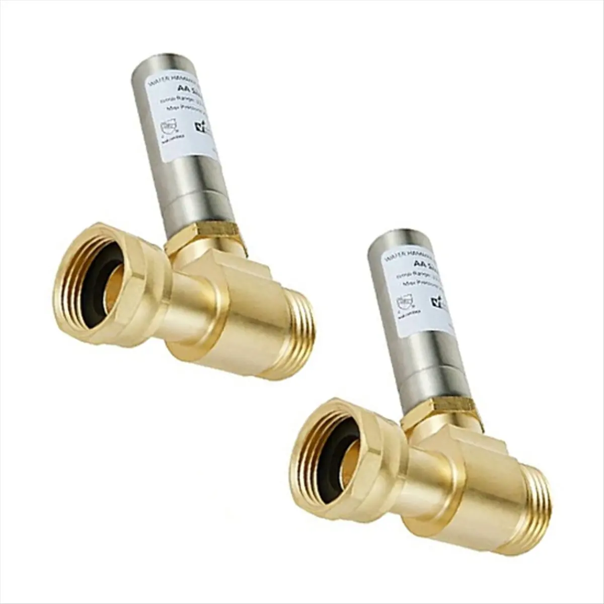 S-241 Stainless Steel Water Hammer Eliminator for Washing Machines, 3/4 Inch Rotary Joint, 2PCS-A56M