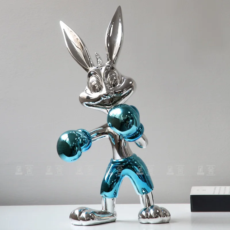 

Modern simple light luxury boxing rabbit doll ornament