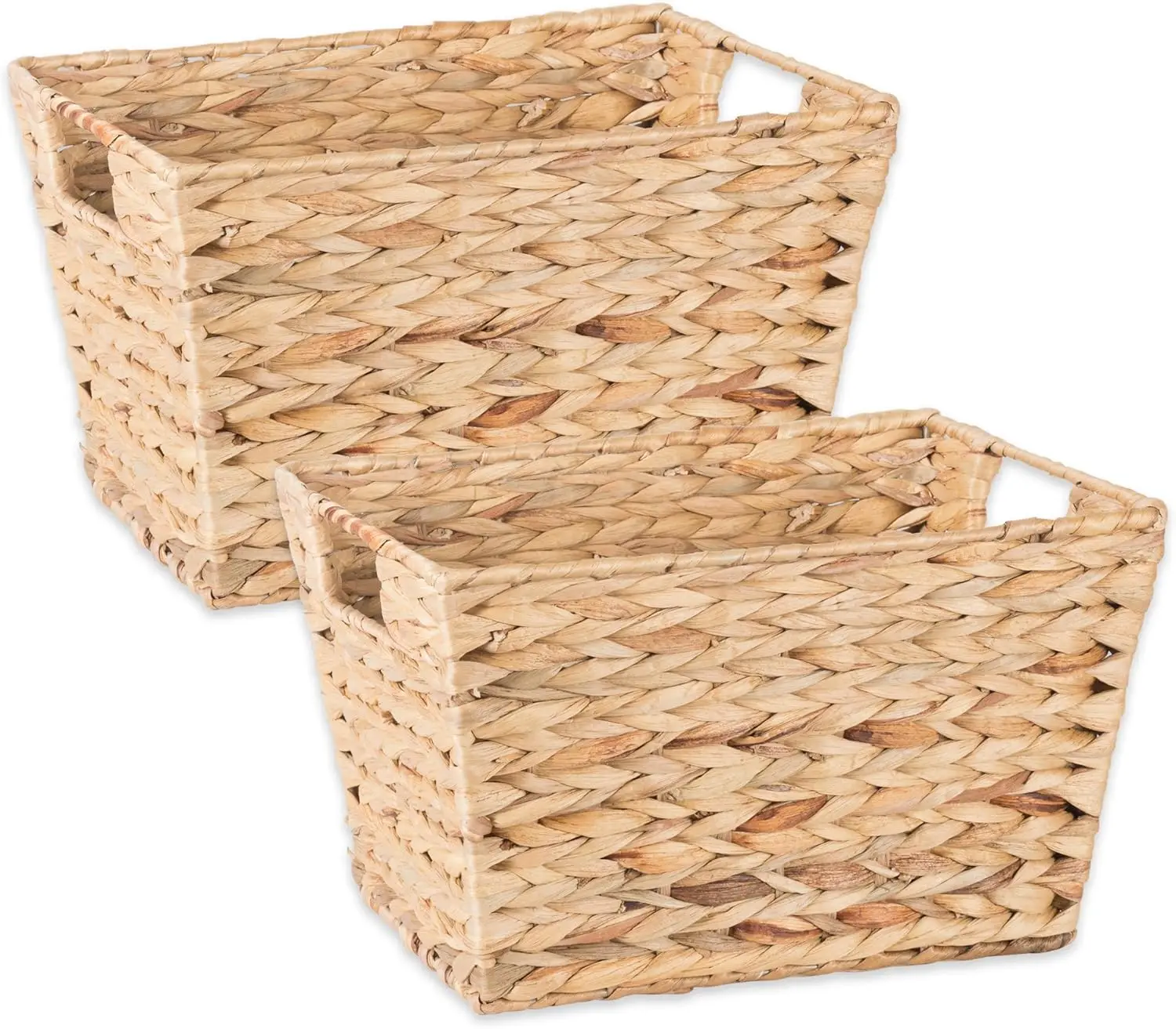 

Natural Hyacinth Storage Baskets, Medium Set (11x9x7"), 2-Piece for Home Organization