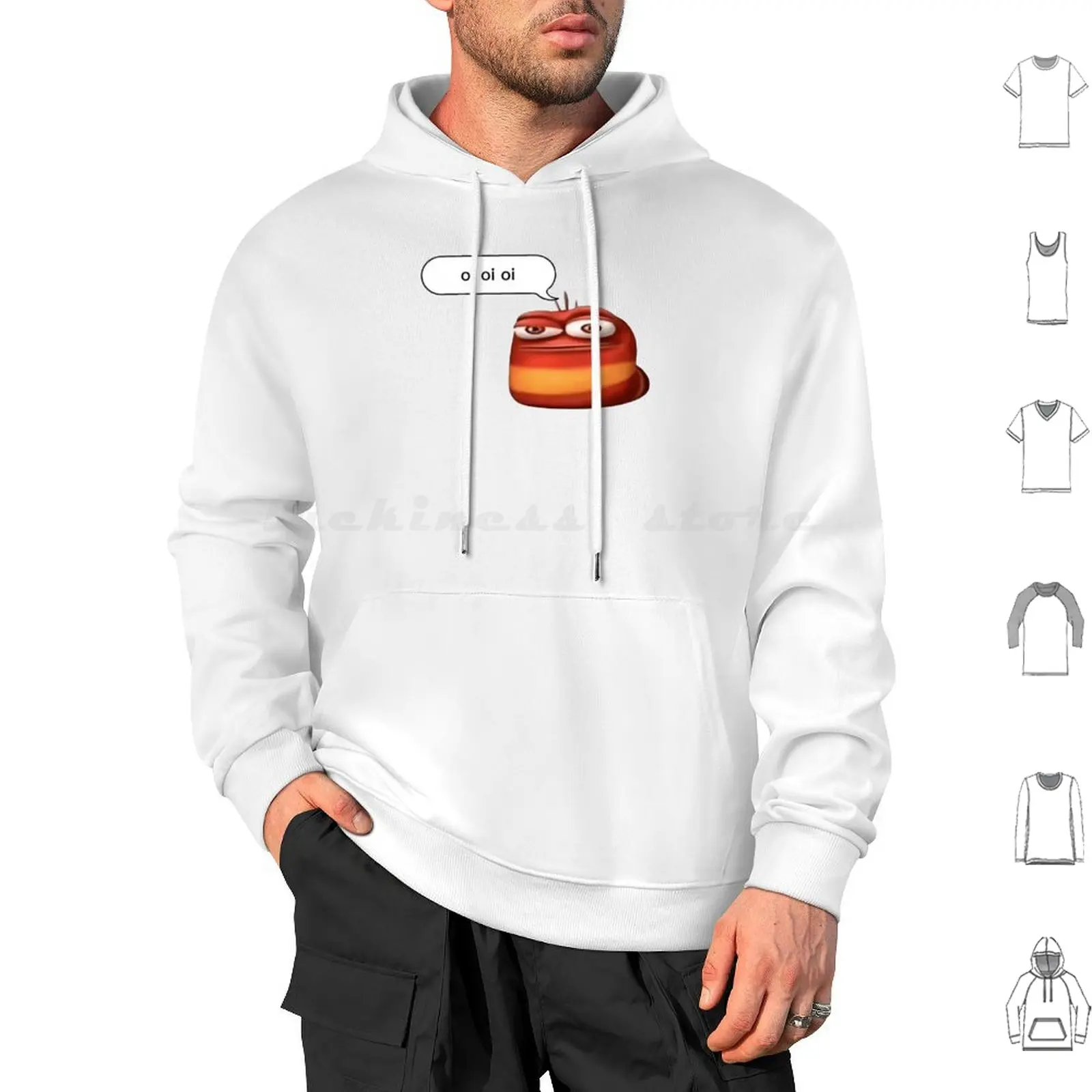 

Red Larva Oi Oi Meme Толстовка из хлопка с длинным рукавом Red Larva Larva Meme Oi Oi Larva Island Larva Cartoon Tv Series