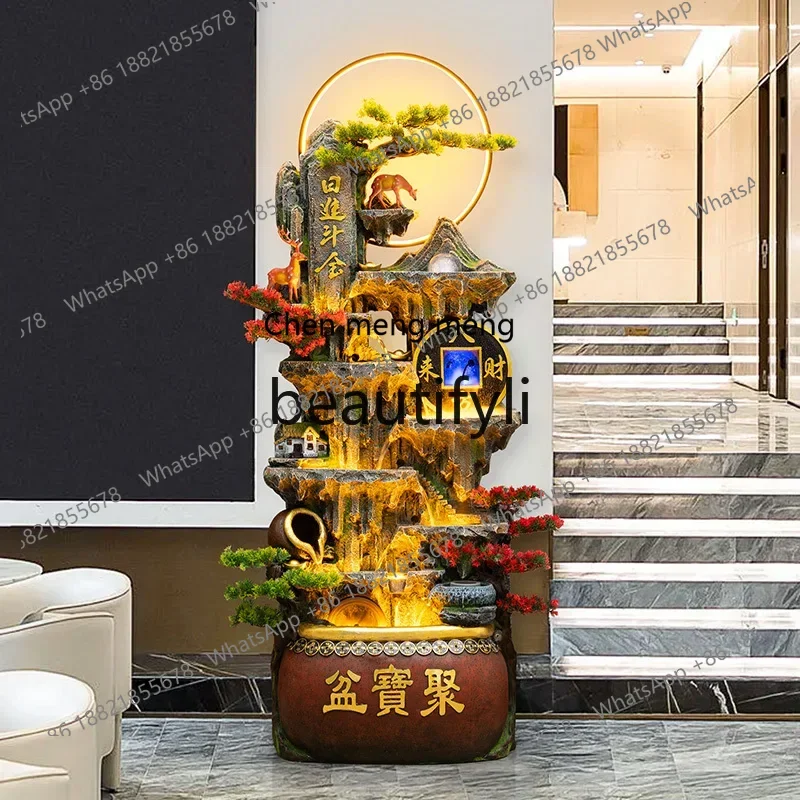 

D178 Flowing water ornament circulating water rockery feng shui wheel office decoration fountain living room landscape