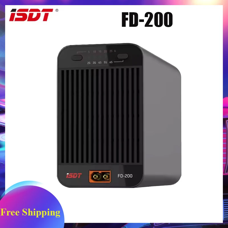

ISDT FD-200 FD200 200W 25A Умное устройство для разряда аккумуляторов с беспроводным управлением через приложение, подходит для LiPo аккумуляторов 2S-8S, ток разряда 5А 10А