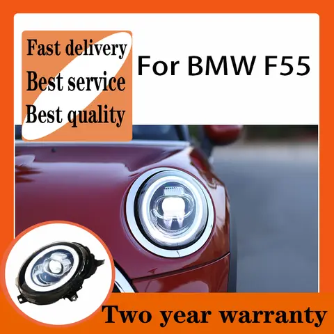 BMW 미니 쿠퍼 F55 F56 F57 2014-2019 용, 슈퍼 브라이트 Bi LED 프로젝터 렌즈, 모든 헤드라이트 어셈블리, 패션 LED DRL