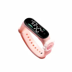 Reloj de pulsera para niños, relojes multicolores adecuados para deportes al aire libre, pantalla Led, relojes electrónicos con decoración de dibujos animados