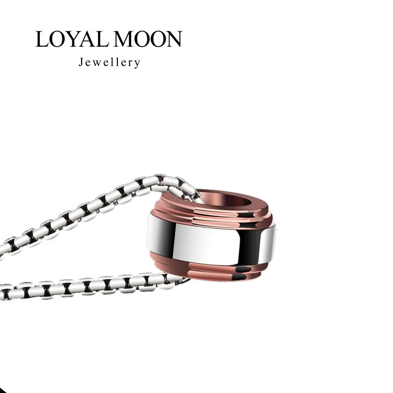 

Loyal Moon Pendant For Men and Women Tungsten Carbide Jewelry With 2.0 Titanium Steel Necklace, Engraving