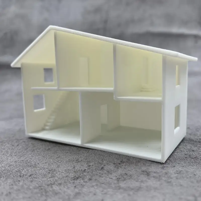 Hot Sale Unfinished White Miniature Dollhouse Model Multiple Rooms Smooth Surface For DIY Craft Kids Play