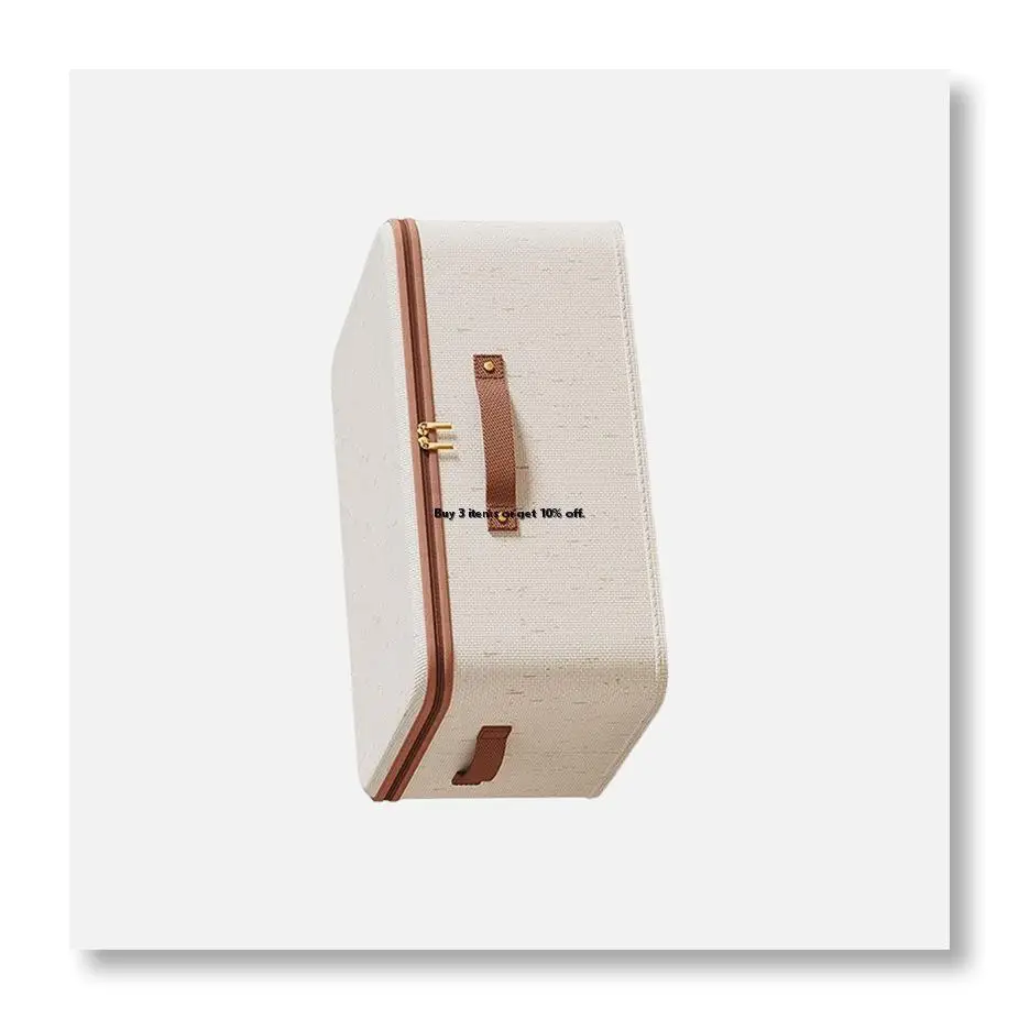 ✱Foldable Linen Storage Box with Lid - Large Capacity Dustproof Organizer for Home 30x20x14cm